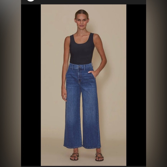 Le Jean Denim - Le Jean Jude Wide Leg Trousers Blue Denim Jeans Womens size 31